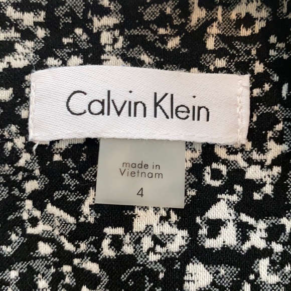 Calvin Klein black/white print dress size 4 - Picture 7 of 8